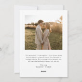 Cartes Pour Fêtes Annuelles Notre premier Noël Arc Moderne Photo Nouveaux mari (Dos)