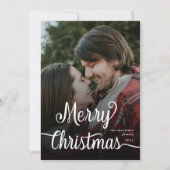 Cartes Pour Fêtes Annuelles Notre premier Noël Chic Script Nom Christmass C (Devant)