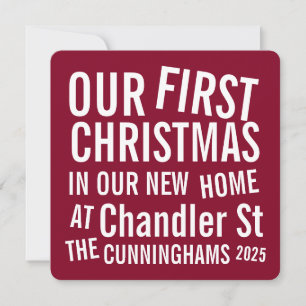 Cartes Pour Fêtes Annuelles Notre premier Noël dans notre nouvelle maison Mode