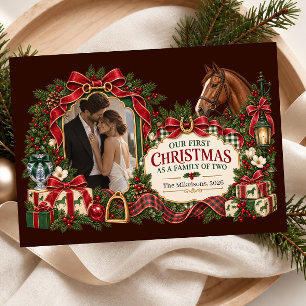 Cartes Pour Fêtes Annuelles Notre premier Noël en tant que famille de deux cav