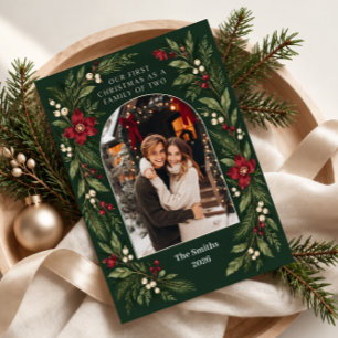 Cartes Pour Fêtes Annuelles Notre premier Noël en tant que famille de deux Pho