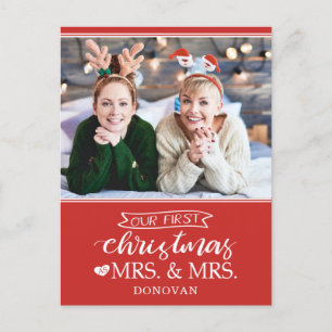 Cartes Pour Fêtes Annuelles Notre premier Noël en tant que jeunes mariés