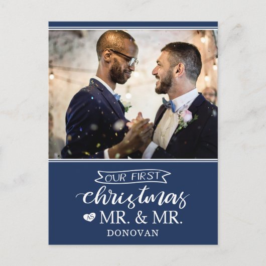 Cartes Pour Fêtes Annuelles Notre premier Noël en tant que m & m newlyweds Hol (Devant)