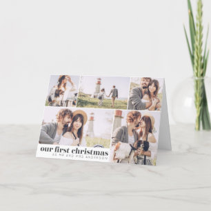 Cartes Pour Fêtes Annuelles Notre premier Noël en tant que Monsieur et Madame