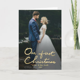 Cartes Pour Fêtes Annuelles Notre premier Noël en tant que Monsieur. & Mme   P