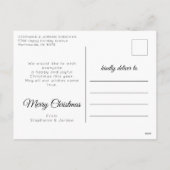 Cartes Pour Fêtes Annuelles Notre premier Noël en tant que Mr & Mrs jeunes mar (Dos)