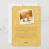 Cartes Pour Fêtes Annuelles Notre premier Noël Ensemble Golden Script Photo (Dos)