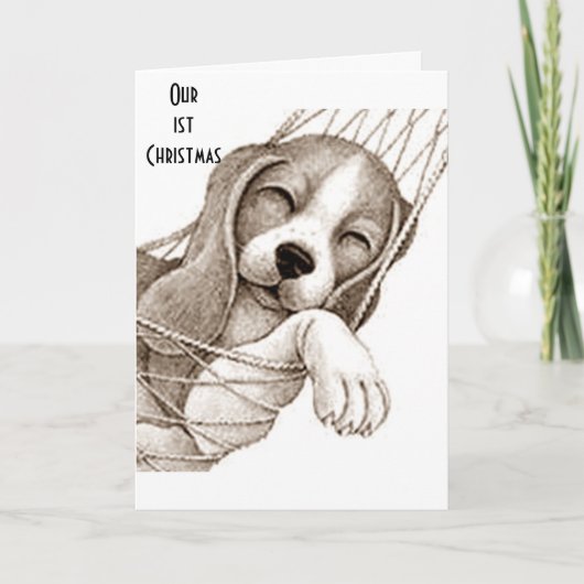 CARTES POUR FÊTES ANNUELLES NOTRE PREMIER NOËL ENSEMBLE "NOËL BLANC" (Devant)