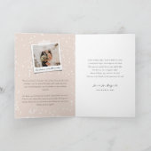 Cartes Pour Fêtes Annuelles Notre premier Noël ensemble photo de script blanc (Intérieur)