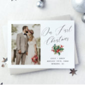 Cartes Pour Fêtes Annuelles Notre premier Noël | Script moderne photo nouvelle