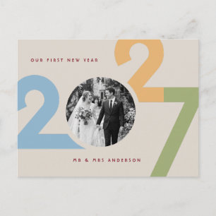 Cartes Pour Fêtes Annuelles Notre Premier Nouvel An 2027 M. et Mme nom personn