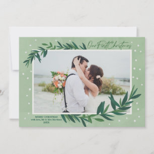 Cartes Pour Fêtes Annuelles Notre première photo botanique moderne de Noël