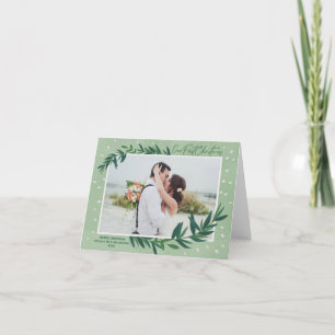 Cartes Pour Fêtes Annuelles Notre première photo botanique moderne de Noël pli