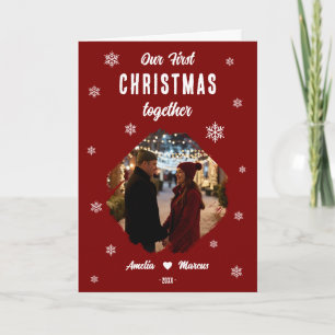 Cartes Pour Fêtes Annuelles Notre première photo de Noël ensemble
