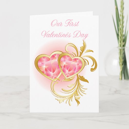 Cartes Pour Fêtes Annuelles Notre première Saint Valentin (Devant)