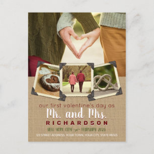 Cartes Pour Fêtes Annuelles Notre première Saint-Valentin en tant que Monsieur