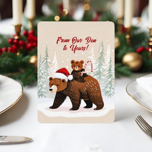 Cartes Pour Fêtes Annuelles Nounours adorables et message de fête