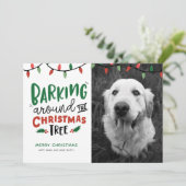 Cartes Pour Fêtes Annuelles Nourriture Autour De Noël Arbre Chien Chien Noël (Debout devant)