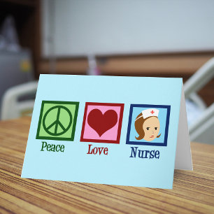 Cartes Pour Fêtes Annuelles Nourriture Peace Love Belle Joyeuse Vacances Infir