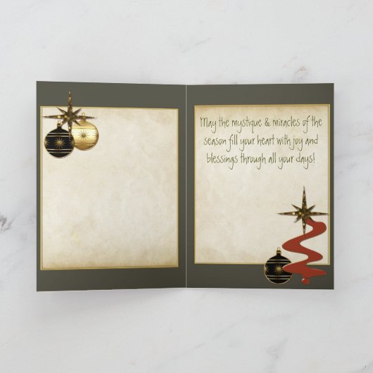 Cartes Pour Fêtes Annuelles Nous 3 rois - Noël d'art déco personnalisé (Intérieur)