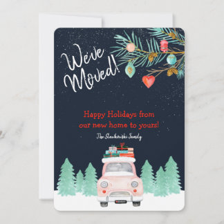 Cartes Pour Fêtes Annuelles Nous avons déménagé Nous déménageons Noël Nouvelle