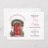 Cartes Pour Fêtes Annuelles Nous avons déménagé Nouveau Accueil Noël Faire-par (Devant / Derrière)