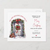 Cartes Pour Fêtes Annuelles Nous avons déménagé Nouveau Accueil Noël Faire-par (Devant / Derrière)