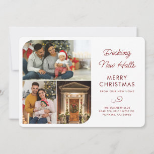Cartes Pour Fêtes Annuelles Nous avons déménagé Photos de famille Noël Déménag