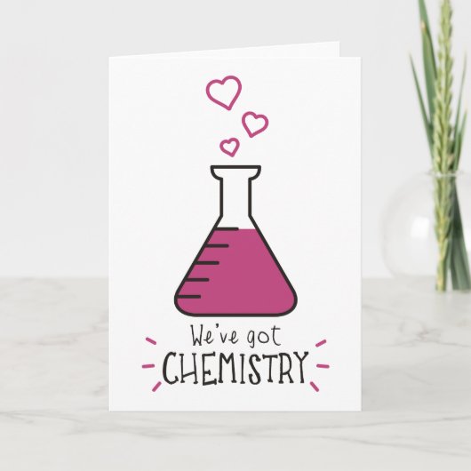 Cartes Pour Fêtes Annuelles Nous avons la chimie (Devant)
