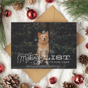 Cartes Pour Fêtes Annuelles Nous avons mangé la liste coquine Funny Dog Christ