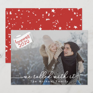 Cartes Pour Fêtes Annuelles Nous avons roulé avec It Red and White Stars 2020 