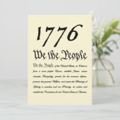 Cartes Pour Fêtes Annuelles Nous le peuple - 1776 (Debout devant)