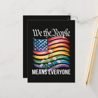 Cartes Pour Fêtes Annuelles Nous Le Peuple Signifie Tout Le Monde Arc-en-ciel
