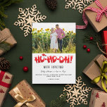 Cartes Pour Fêtes Annuelles Nous nous attendons à une nouvelle photo bébé Noël<br><div class="desc">Notre charmant "Ho Ho Oh !" Carte de voeux Noël, spécialement conçue pour célébrer un moment de joie dans la vie d'un couple spécial! Découvrez la magie de la saison des Fêtes et l'excitation de la parentalité imminente avec cette adorable carte postale de voeux des Fêtes. Ajoutez votre photo et...</div>