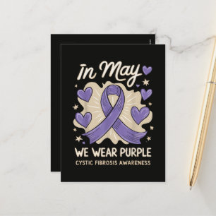 Cartes Pour Fêtes Annuelles Nous Portons le Violet pour la Sensibilisation à l