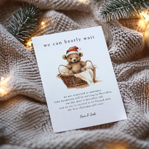 Cartes Pour Fêtes Annuelles Nous pouvons attendre avant Noël Grossesse