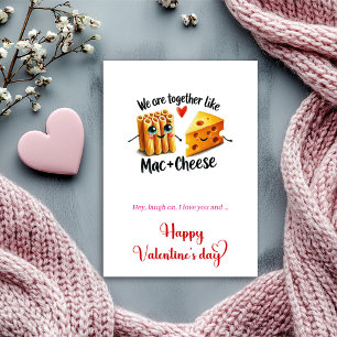 Cartes Pour Fêtes Annuelles Nous sommes ensemble comme l'humour mac + cheese d