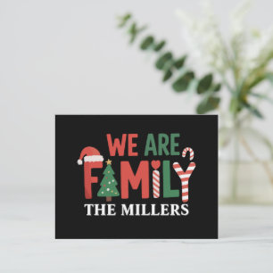 Cartes Pour Fêtes Annuelles Nous sommes Famille Personnalisée Noël Famille Cou