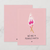 Cartes Pour Fêtes Annuelles Nous sommes un match parfait (Devant / Derrière)