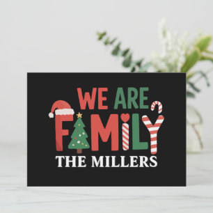 Cartes Pour Fêtes Annuelles Nous sommes une famille personnalisée Noël Famille