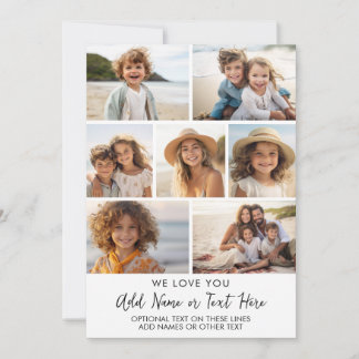 Cartes Pour Fêtes Annuelles Nous vous aimons grand-mère ou grand-père - 7 Coll
