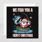 Cartes Pour Fêtes Annuelles Nous Vous Pêchons Un Joyeux Pêcheur De Noël Père N (Devant / Derrière)