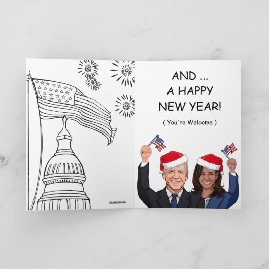 Cartes Pour Fêtes Annuelles Nous Vous Souhaitons Ameri-Christmas De Biden Harr (Intérieur)