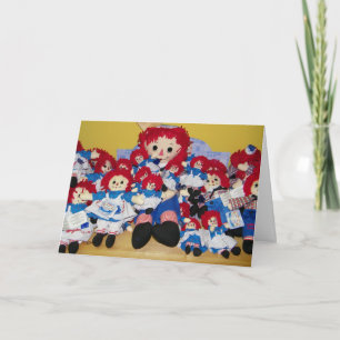 CARTES POUR FÊTES ANNUELLES "NOUS VOUS SOUHAITONS TOUS UN JOLI NOËL" RAGGEDY A