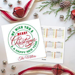Cartes Pour Fêtes Annuelles Nous Vous Souhaitons Un Joyeux Calendrier De Noël