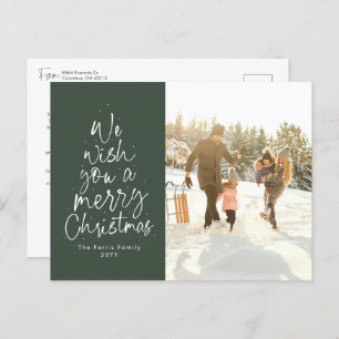 Cartes Pour Fêtes Annuelles Nous vous souhaitons un joyeux Noël type photo ver