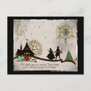 Cartes Pour Fêtes Annuelles Nous vous souhaitons une joyeuse Silhouette de Noë