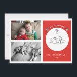 Cartes Pour Fêtes Annuelles Nous Vous Souhaitons Une Meowy Noël Funny Chat Rou<br><div class="desc">Envoyez des voeux de Noël avec ce multi-carte photo pour amoureux de les chats. "Meowy Christmas" avec une jolie illustration de couple de chats sous le faux-pied. Photos originales et illustration de couple de chats par Becky Nimoy. Cliquez sur "customiser" et "Modifier" pour recadrer l'image. Utilisez les boutons - pour...</div>