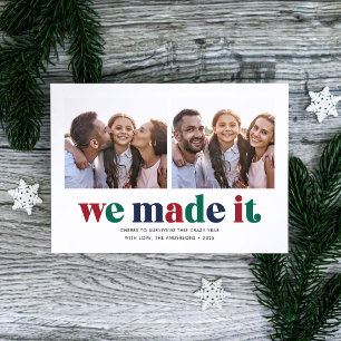 Cartes Pour Fêtes Annuelles Nous Y Sommes Arrives Deux Photo Noël