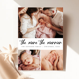 Cartes Pour Fêtes Annuelles Nouveau bébé première photo de Noël